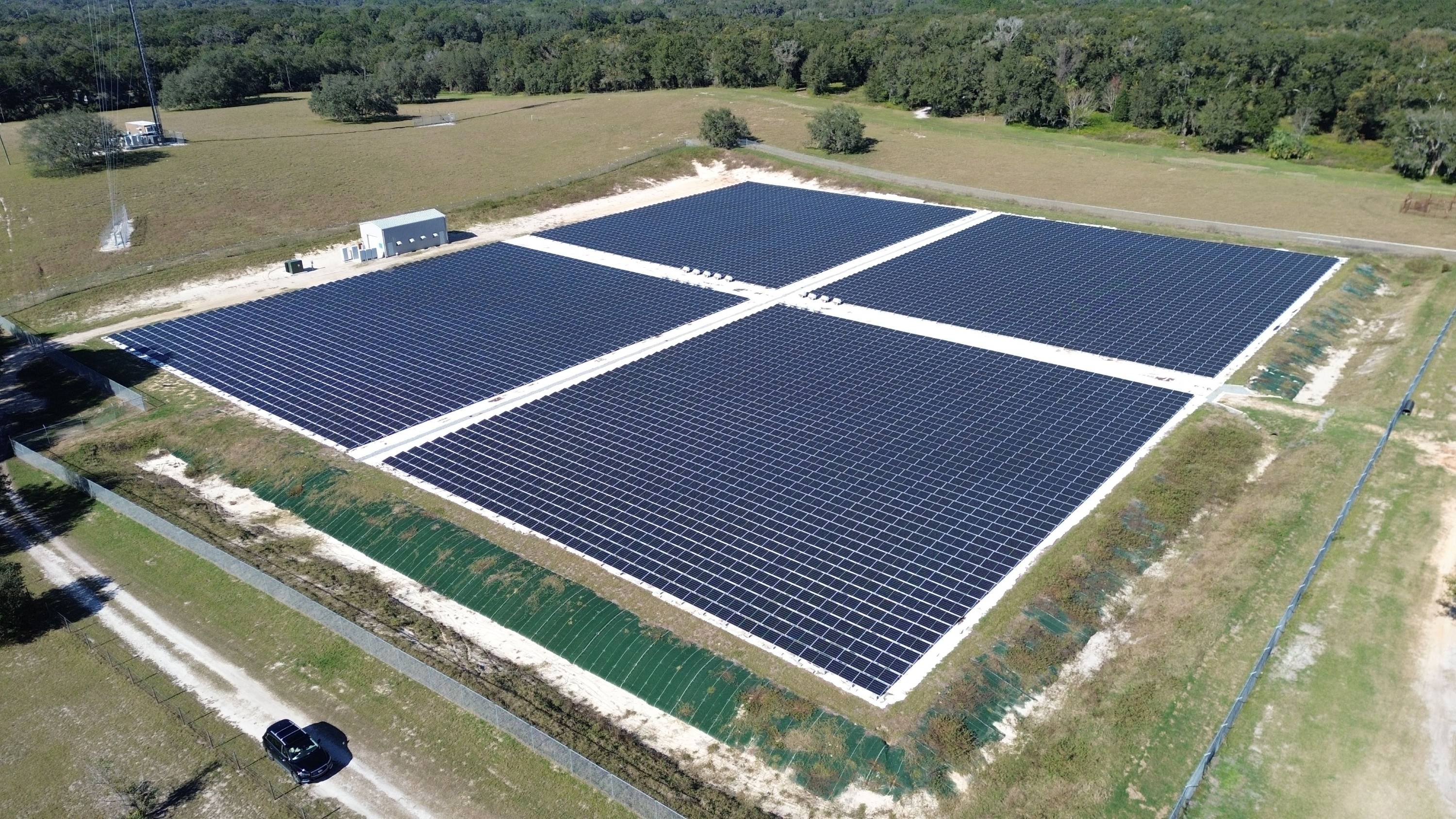 FLM Mining — 2.3 MW ground-mount solar powering a Bitcoin mining operation